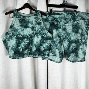 NEW! Old Navy 2‎ Piece High Waisted PowerSoft Biker Shorts & Top Womens Plus 4X